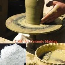 สีขาว CMC สีเซรามิก โซเดียม คาร์บ๊อกซี่เมธีลเซลลูโลส ขาว